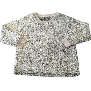 PJ Couture Women's Pullover Plush Sherpa Top Gray Size XL